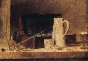 Jean Baptiste Simeon Chardin Pipe and Jug Spain oil painting artist